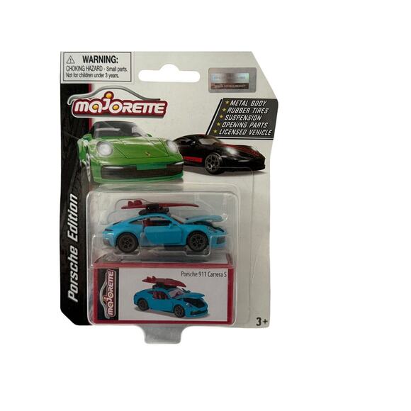 Porsche 911 Carrera S Blue Diecast Majorette Opening Doors/Hood Read Description - Picture 1 of 5
